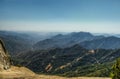 Views from Moro Rock in Sequoia and Kings Canyon National Park, California. Royalty Free Stock Photo