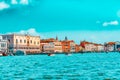 Views of the most beautiful canal of Venice - Grand Canal, and Campanile of St. Mark`s CathedralCampanile di San Marco,Doge`s Royalty Free Stock Photo