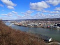 Views from Mt Washington Ohio River Pgh Pa Royalty Free Stock Photo