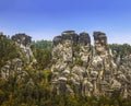 Views of the national park Saxon Switzerland of Bastei Royalty Free Stock Photo