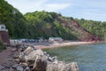 Views of Oddicombe Beach in Torbay, Devon in the UK