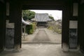 Views of an old Japanese style house with its garden and a small lake in Yanagawa, Fukuoka, Japan. Royalty Free Stock Photo