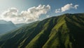 Views from one of the most dangerous road on the world in Georgia. Road to Omalo. Royalty Free Stock Photo