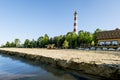 Views Osinovetskiy lighthouse on the shore of lake Ladoga. Russi Royalty Free Stock Photo