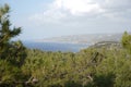 Views out of Medieval castle of Kritinia (Kastellos) built by the Knights of St John, Rhodes island, Greece