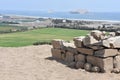 Views of the Pacific Ocean from the Pachacamac archaeological site, Lima, Peru