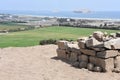 Views of the Pacific Ocean from the Pachacamac archaeological site, Lima, Peru