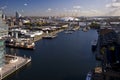 Views over canary wharf and docks Royalty Free Stock Photo