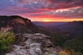 Views over the Jamison Valley Blue Mountains Australia Royalty Free Stock Photo