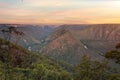 Views over Shoalhaven river and gorge from a mountain lookout Royalty Free Stock Photo