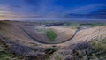 Views over the White Horse at Uffington on the Ridgeway