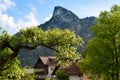 Views in the painted village of Schwangau. The village of royal castles