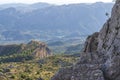 Views from the Partagat chasms of the Guadalest reservoir Royalty Free Stock Photo