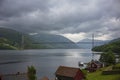 Views from the passenger train from Oslo to Bergen, Norway Royalty Free Stock Photo