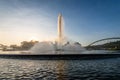 The Pittsburgh skyline at sunrise Royalty Free Stock Photo