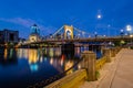 The Pittsburgh skyline at sunrise Royalty Free Stock Photo