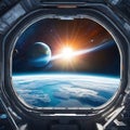 Views of planet earth from the space Visit of the terrestrial digital illustration Royalty Free Stock Photo