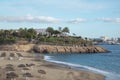 Views of Playa del Duque towards Las Americas coast, a popular beach visited by thousands of tourists yearly, Tenerife, Spain Royalty Free Stock Photo