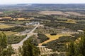 Aerial views from above from the Monastery of the Templars in Spain