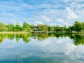 Views of the pond in the park At Somdej Phra Srinakarin Park Pattani Province, Thailand