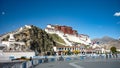 Views of the Potala Palace from the Medicine King Hill view point. Lhasa, Tibet, China Royalty Free Stock Photo