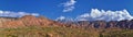 Views of Red Mountain Wilderness and Snow Canyon State Park from the  Millcreek Trail and Washington Hollow by St George, Utah in Royalty Free Stock Photo