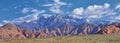 Views of Red Mountain Wilderness and Snow Canyon State Park from the  Millcreek Trail and Washington Hollow by St George, Utah in Royalty Free Stock Photo