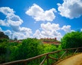 Views from the Retama Park of the Alcala de Guadaira castle in Seville