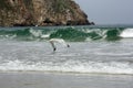 Views of river, Aguilar beach, Asturias Royalty Free Stock Photo