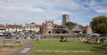 Views of The River Frome on a summer day in Wareham, Dorset in the United Kingdom