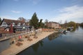 Views of The River Thames at Wallingford, Oxfordshire in the UK Royalty Free Stock Photo