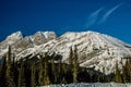 Views from the roadside during a drive through the park. Peter Lougheed Provincial Park Royalty Free Stock Photo