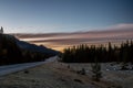 Views from the roadside during a drive through the park. Peter Lougheed Provincial Park Royalty Free Stock Photo