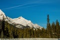 Views from the roadside during a drive through the park. Peter Lougheed Provincial Park Royalty Free Stock Photo