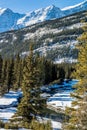 Views from the roadside during a drive through the park. Peter Lougheed Provincial Park Royalty Free Stock Photo