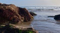 Views from the rock pools out to sea on a late summers day