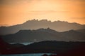 View of La Maddalena island from Caprera Island