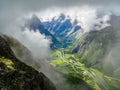 Views from Romsdalseggen trail in Norway Royalty Free Stock Photo