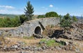 Views from Ruins of Medieval Castle and waaled village of Carrazeda de Ansiaes, Portugal Royalty Free Stock Photo