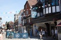 Views of Salisbury town centre in Wiltshire in the UK including the Old George Mall