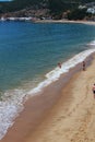Views of the Sesimbra Beach in spring in Portugal