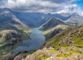 Views from Sgurr na stri peak in Skye island, Scotland Royalty Free Stock Photo