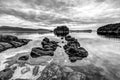 Views of the shores of an island in the Gulf Islands off the shores of Vancouver Island Royalty Free Stock Photo