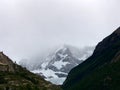 Views of snow peaks and glaciers of Andes mountains, Patagonia, Argentina Royalty Free Stock Photo