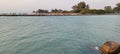 Views of the south jetty at sunset in Venice Florida Royalty Free Stock Photo