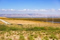 Views of south San Francisco bay area as seen from Byxbee Park, Palo Alto, California Royalty Free Stock Photo