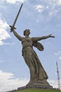 Views of the statue of the Motherland is calling Mamayev Kurgan
