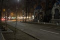 Views of the streets of Chisinau at night