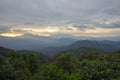 Views during sunset from Phanoen Thung Camp,Kaeng Krachan National Park,Phetchaburi Province,Thailand.