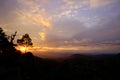 Views during sunset from Phanoen Thung Camp,Kaeng Krachan National Park,Phetchaburi Province,Thailand.